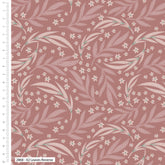 Freehand Birds Leaves Reverse Cotton Fabric